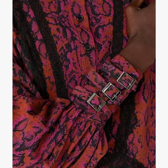 Koche Lace Trim Python Top woman’s size 36 or US size 4 - Picture 5 of 10